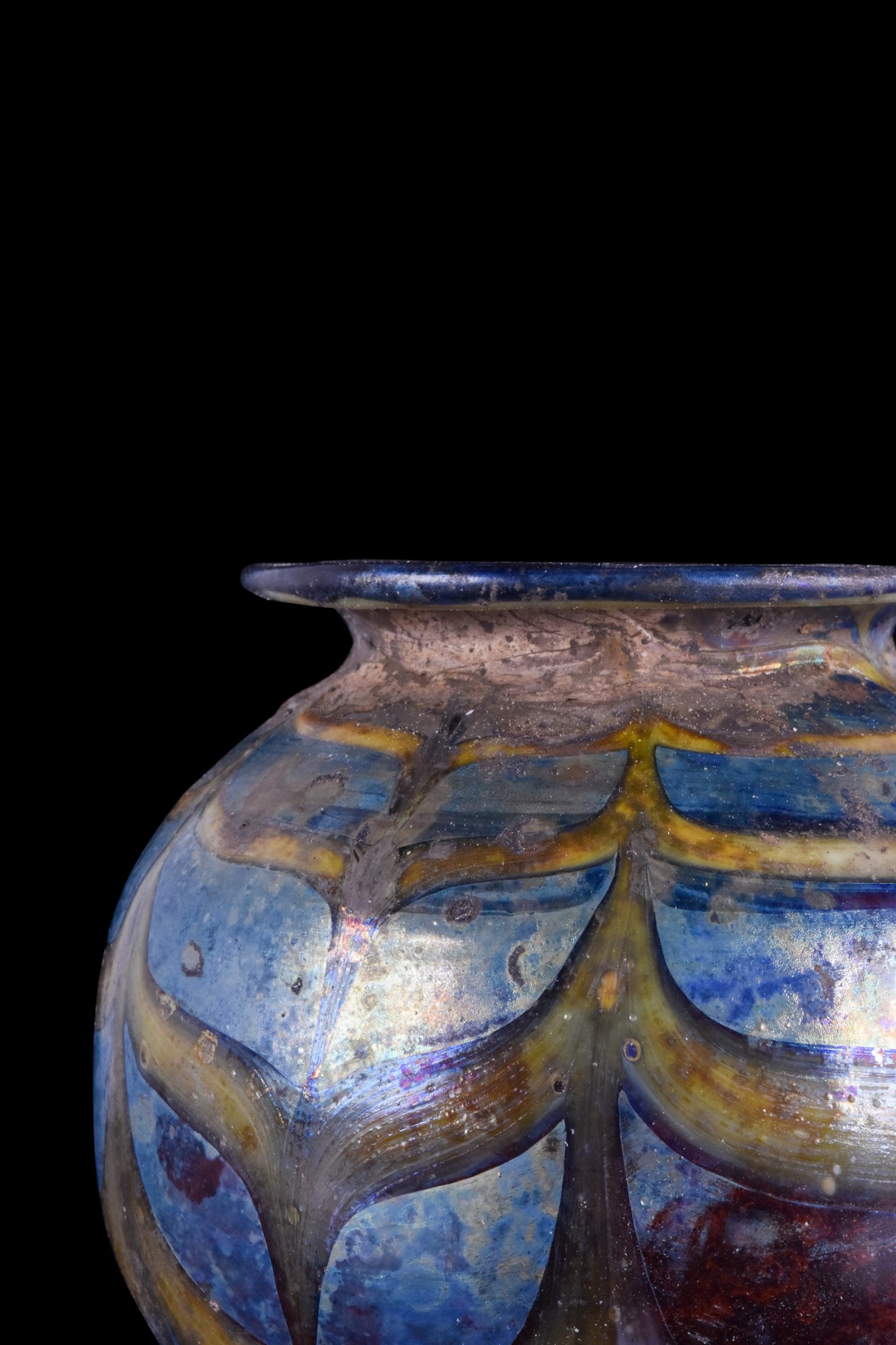 STUNNING HELLENISTIC MOSAIC GLASS VESSEL - Image 5 of 5