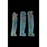 ANCIENT EGYPTIAN FAIENCE SONS OF HORUS