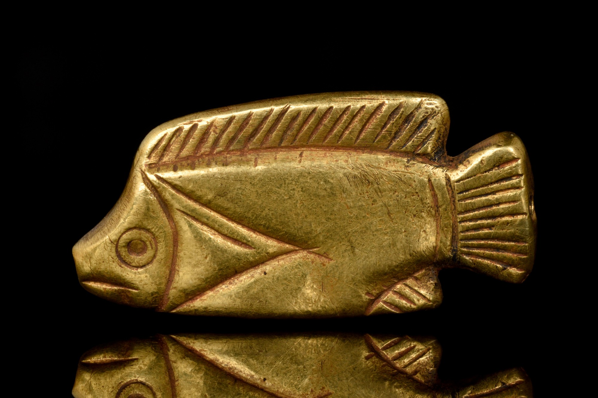 EGYPTIAN GOLD FISH AMULET