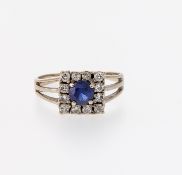 Saphir-Brillant-Ring