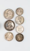 Konvolut von sieben Münzen