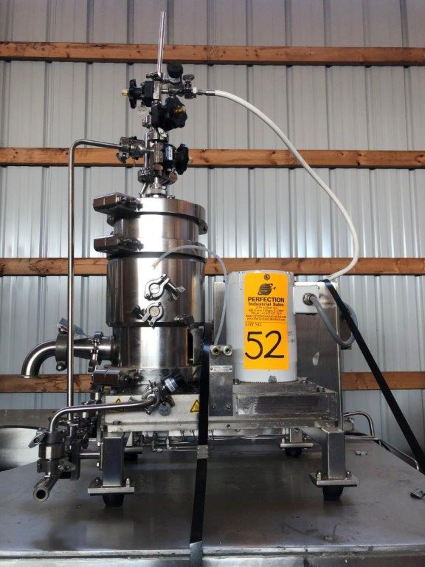 2011 Carr 9004PLT 316L Stainless Steel Pilot Viafuge Centrifuge, s/n 651, 40 psi /FV @ 300°F