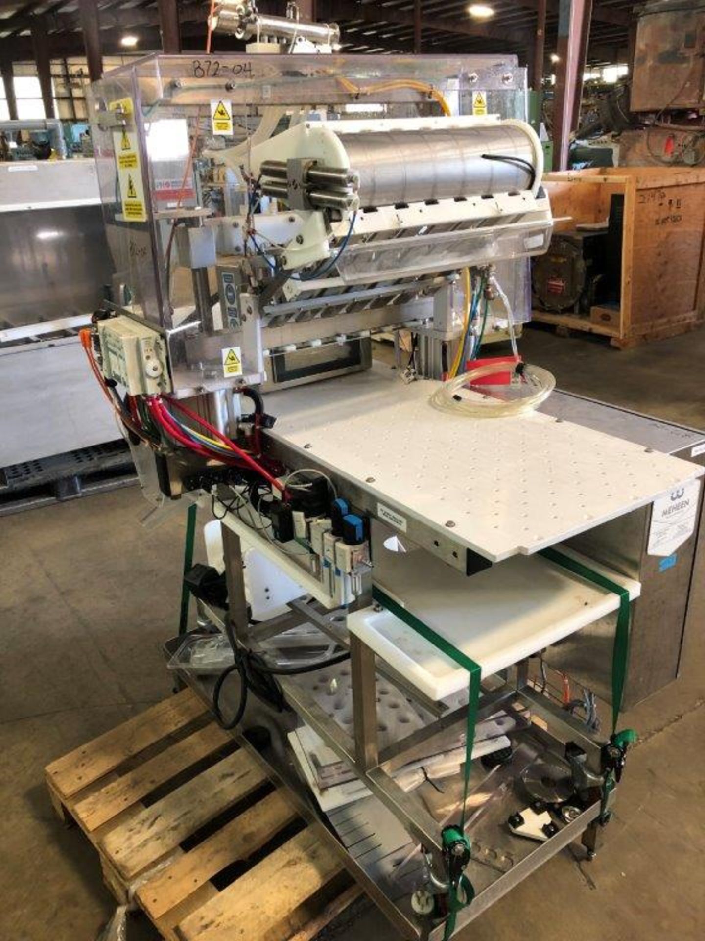 2019 Meheen M6-CE 6 Head 36 Bottle Liquid Bottle Filler, s/n WGM-012, w/ 36 Bottle per Minute @ 2.1"