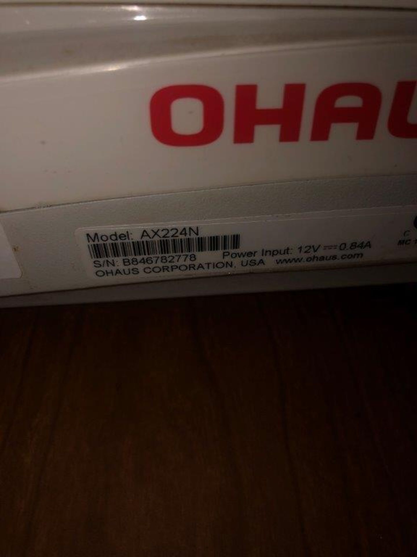 Ohaus ADVENTURER AX224N Laboratory Scale s/n B846782778124 - Image 4 of 4