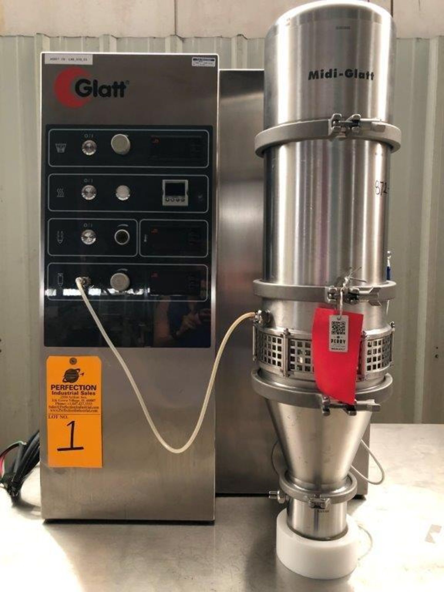 2018 Glatt Mini Stainless Steel Fluid Bed Dryer, Project # 16405, w/ 200 ml - 830 ml volume range, - Image 6 of 6