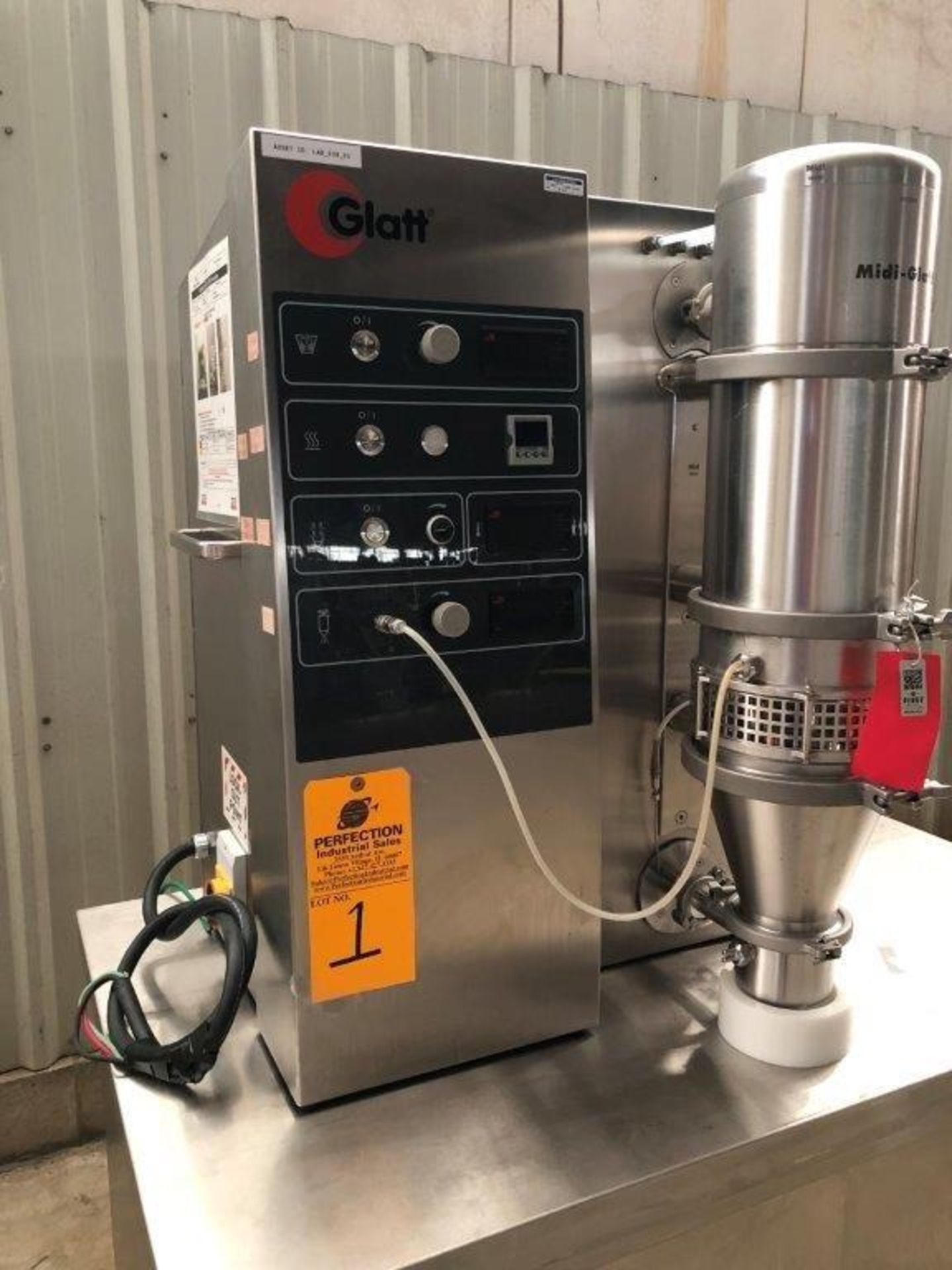 2018 Glatt Mini Stainless Steel Fluid Bed Dryer, Project # 16405, w/ 200 ml - 830 ml volume range, - Image 3 of 6