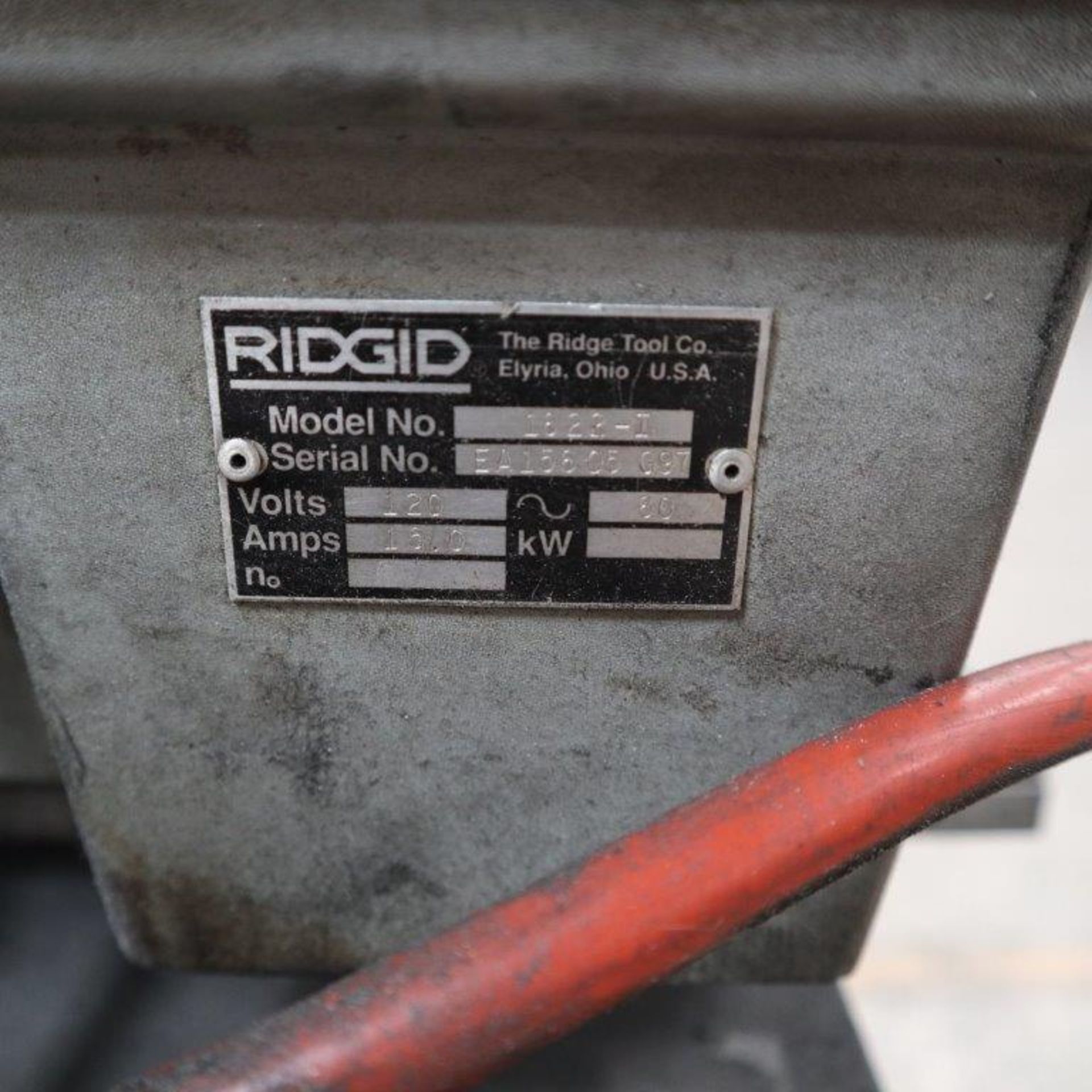 RIDGID PIPE THREADER MODEL 1822-1, S/N EA15605G97 - Image 3 of 3