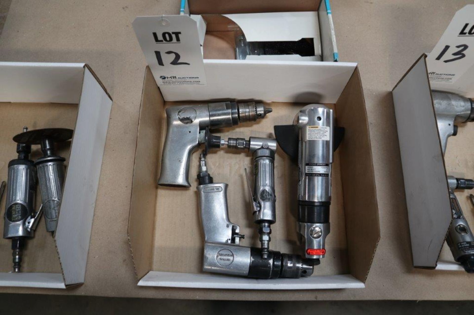 LOT TO INCLUDE: (2) CENTRAL PNEUMATIC 3/8" REVERSIBLE AIR DRILLS, (1) CENTRAL PNEUMATIC 1/4" AIR - Image 2 of 3