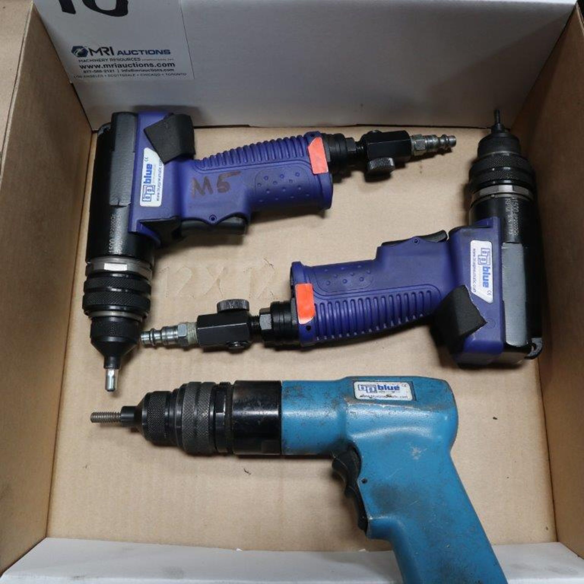 LOT TO INCLUDE: (1) BP BLUE SPIN RIVET NUT TOOL (2) BP BLUE PNEUMATIC QUICK SPIN RIVET NUT TOOL, - Image 3 of 4