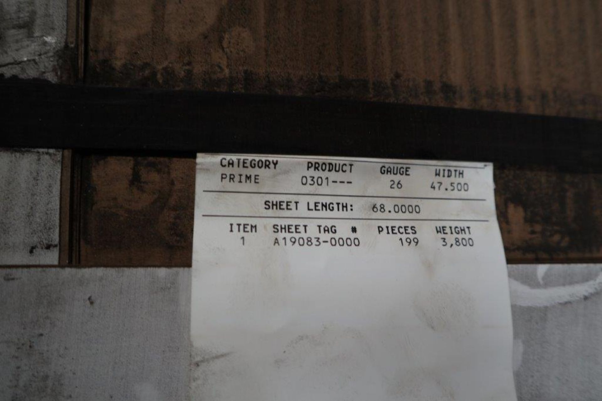 (2 PALLETS) MISC. FLAT STEEL SHEET STOCK, GALVANIZED - Image 2 of 3