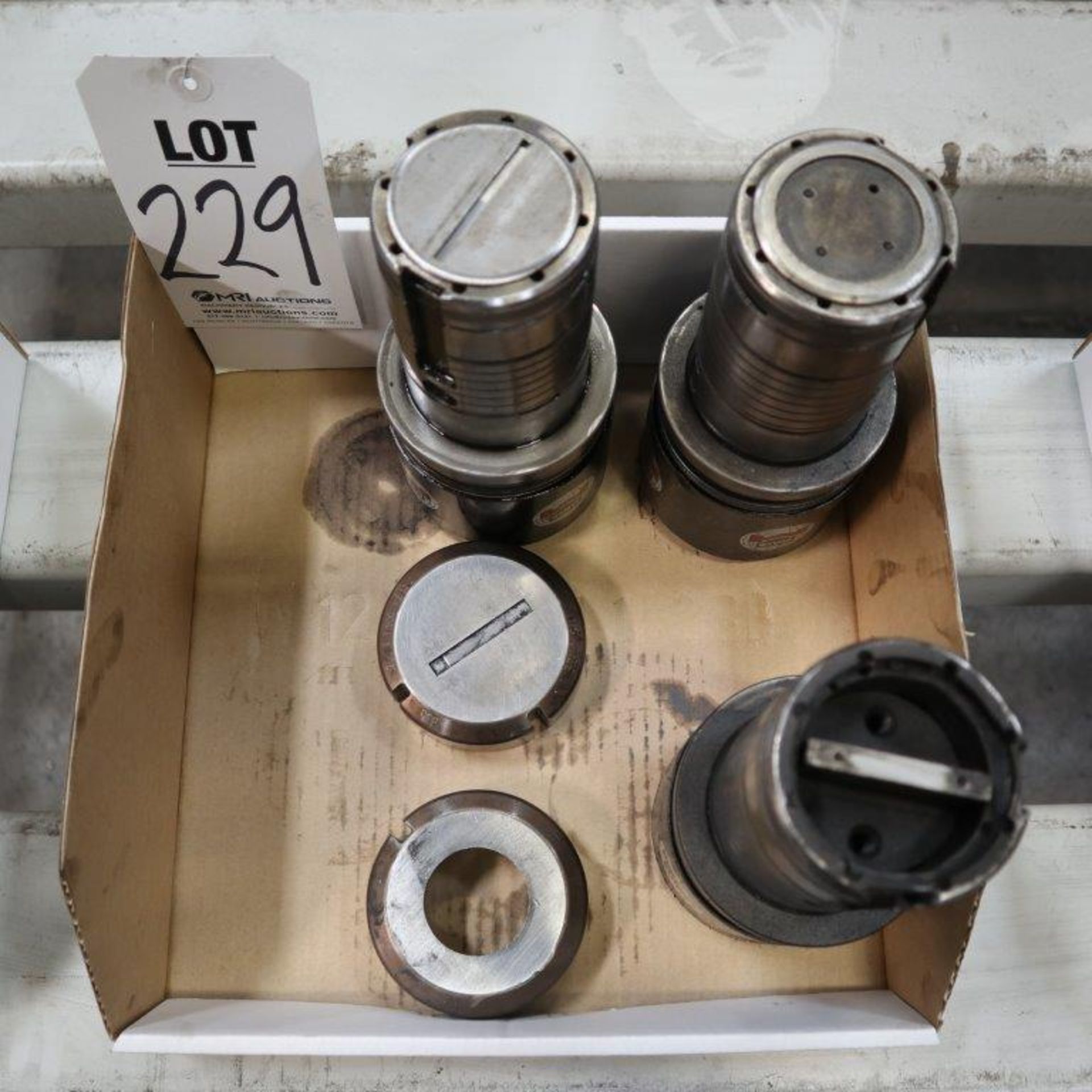 (3) MISC. MATE 2 1/2" TURRET PUNCH TOOL HOLDERS WITH DIES - Image 2 of 2