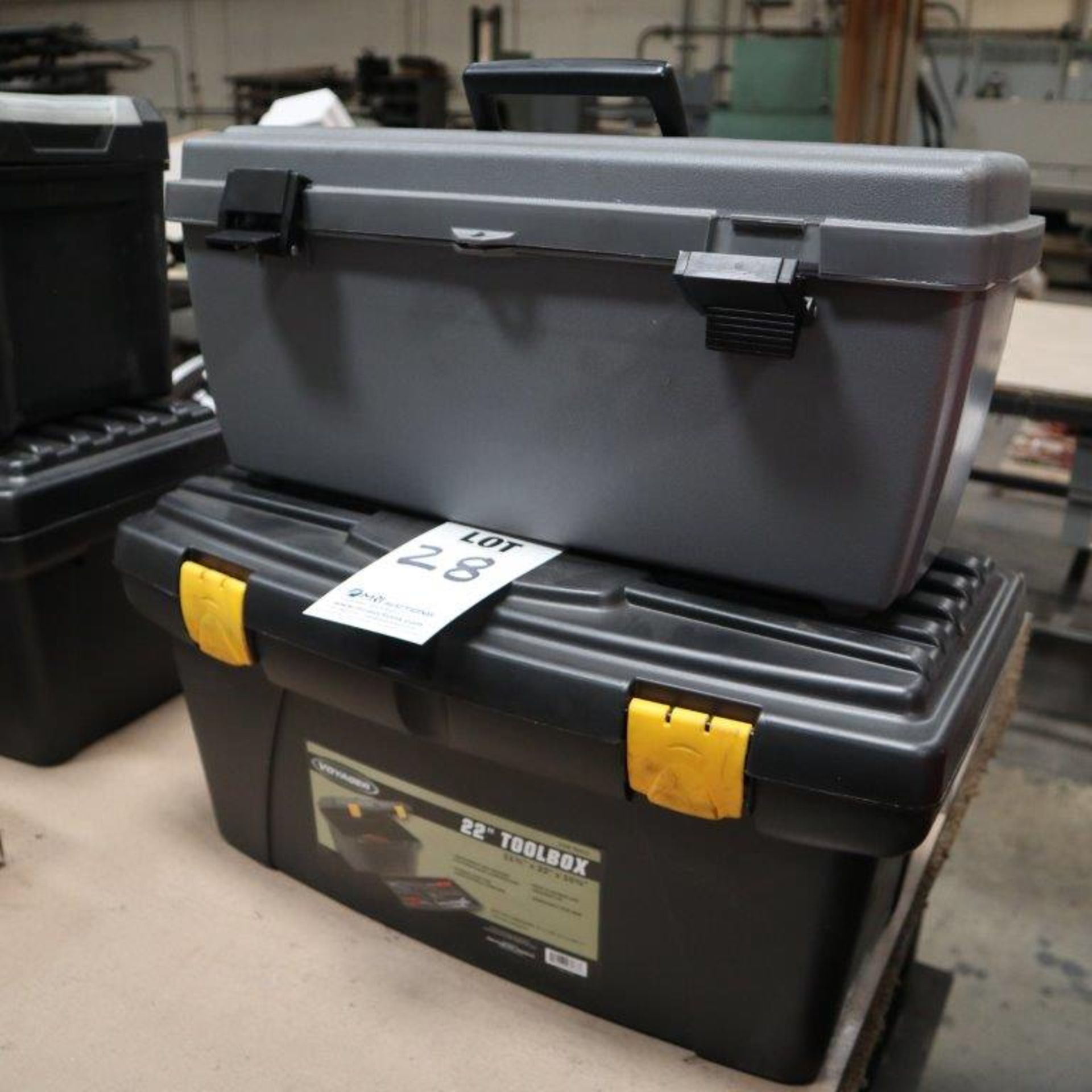 (2) MISC. TOOL BOXES WITH CONTENTS TO INCLUDE: GREASE GUNS