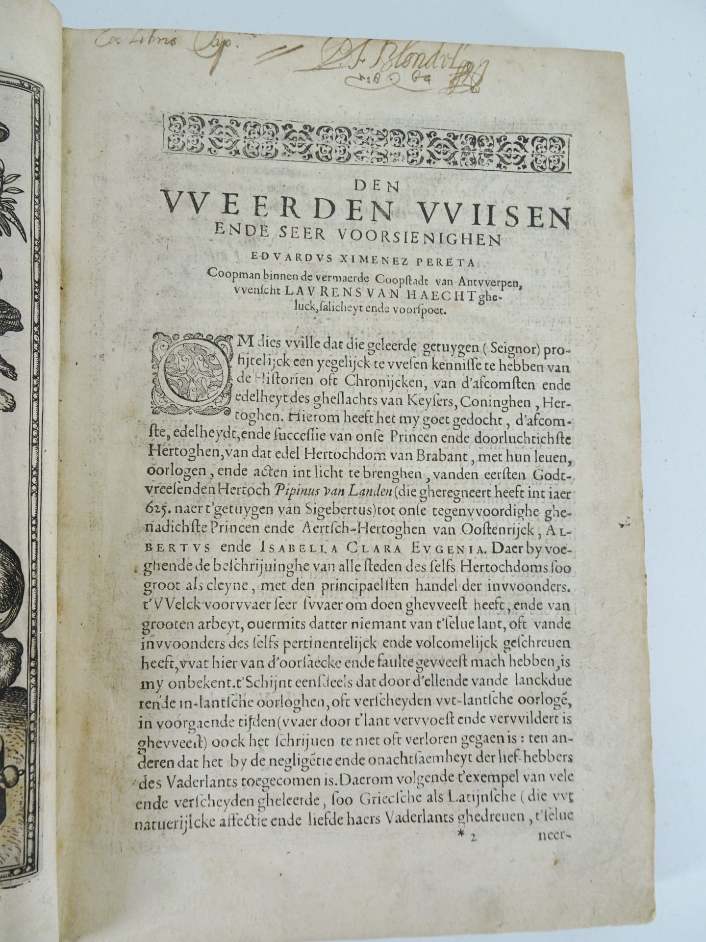 History| Van Haecht Goidtsenhovn Laurens, "Chroniicke van de Hertoghen van Brabant", 1606 - Image 3 of 18