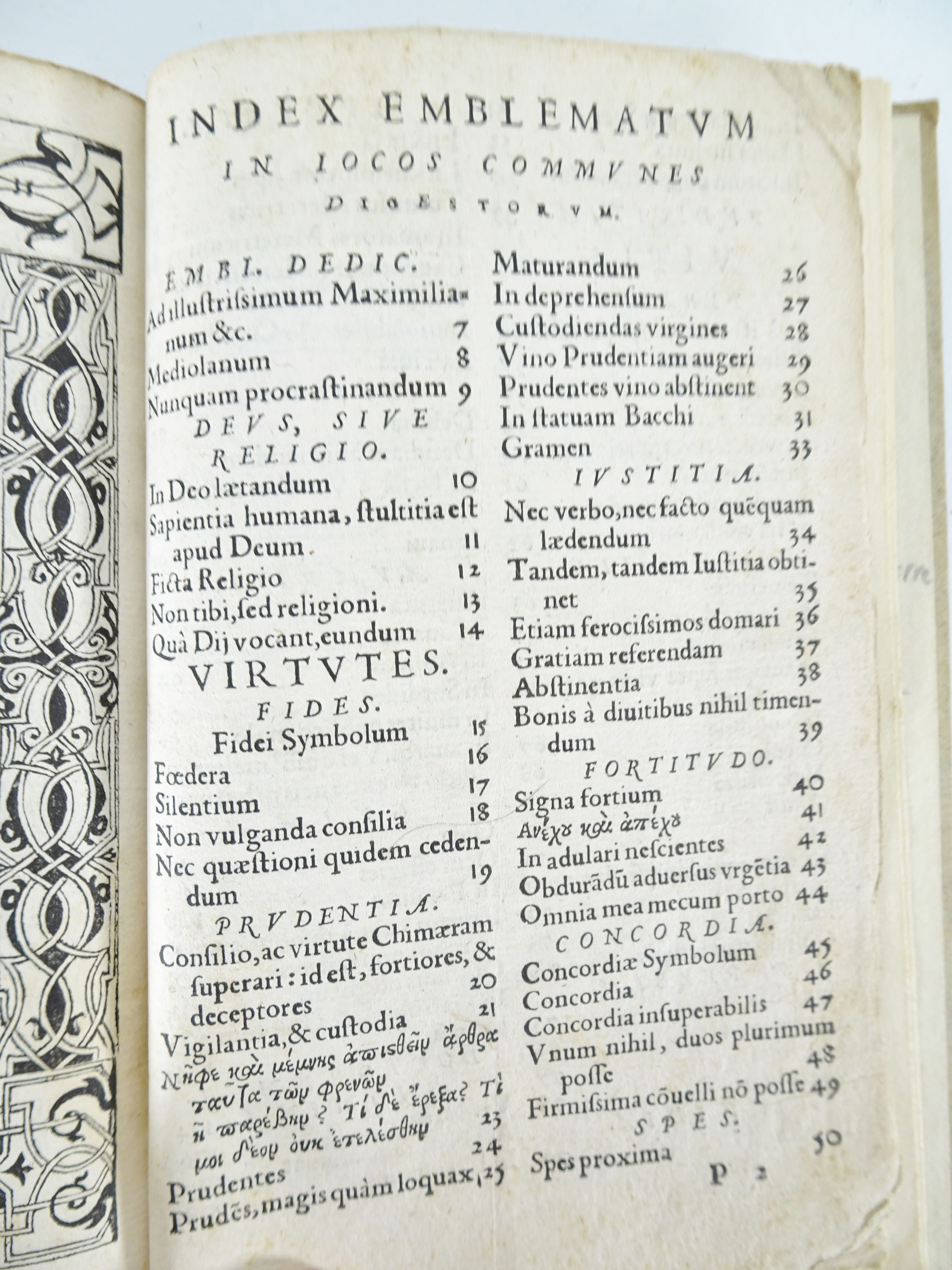 |Emblemata| Alciati Andrea, "Emblemata D.A. Alciati, denuo ab ipso Autore…", 1551 - Image 20 of 21