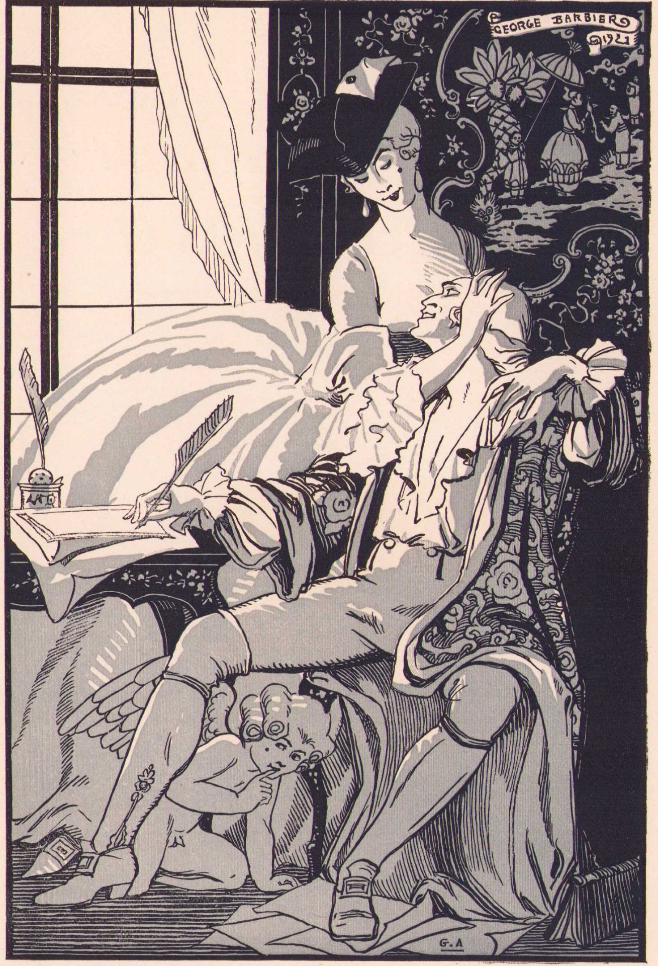 |Illustré| Barbier George,"Les plus belles heures d'amour de Casanova",  1923 - Image 4 of 13