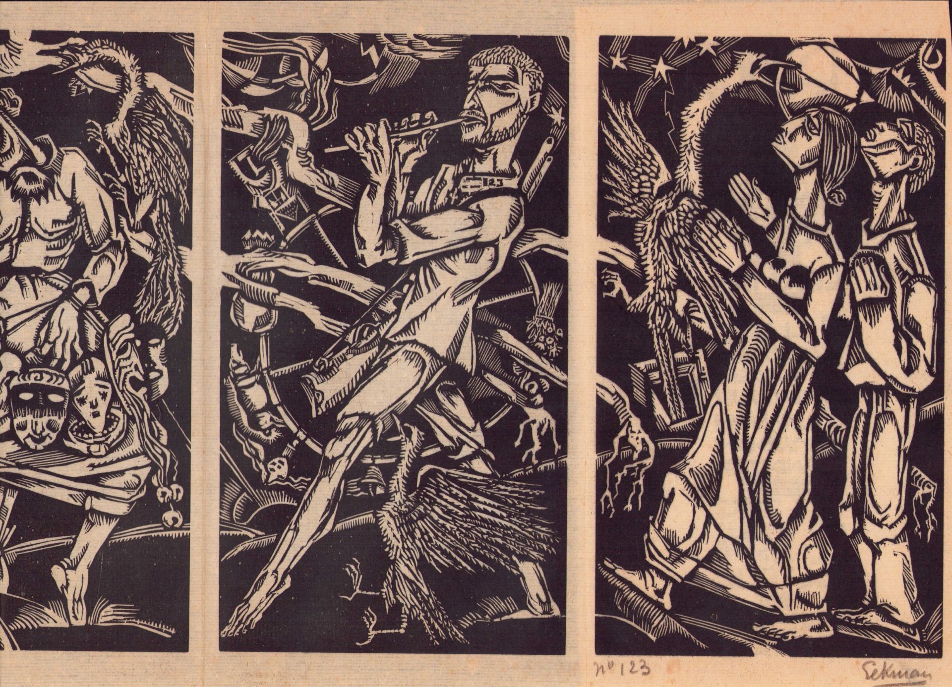 |Art|Eekman, Nico - Dooddans in zeven tempo's - gesigneerd, gelimiteerd, 1924 - Bild 3 aus 5