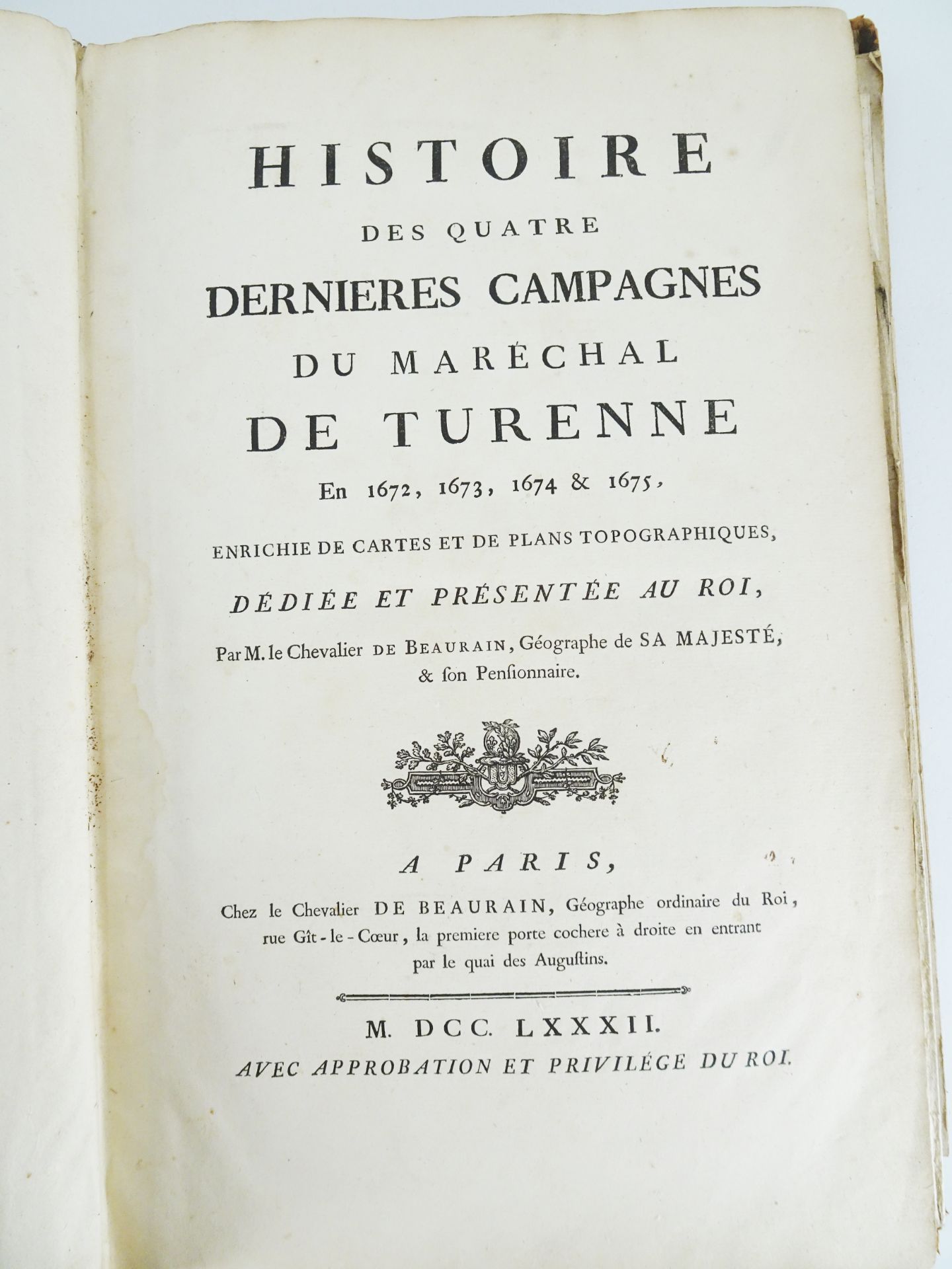 |Histoire militaire| Beaurain Chevalier de, "Histoire des quatre dernières campagnes du maréchal de  - Bild 9 aus 21