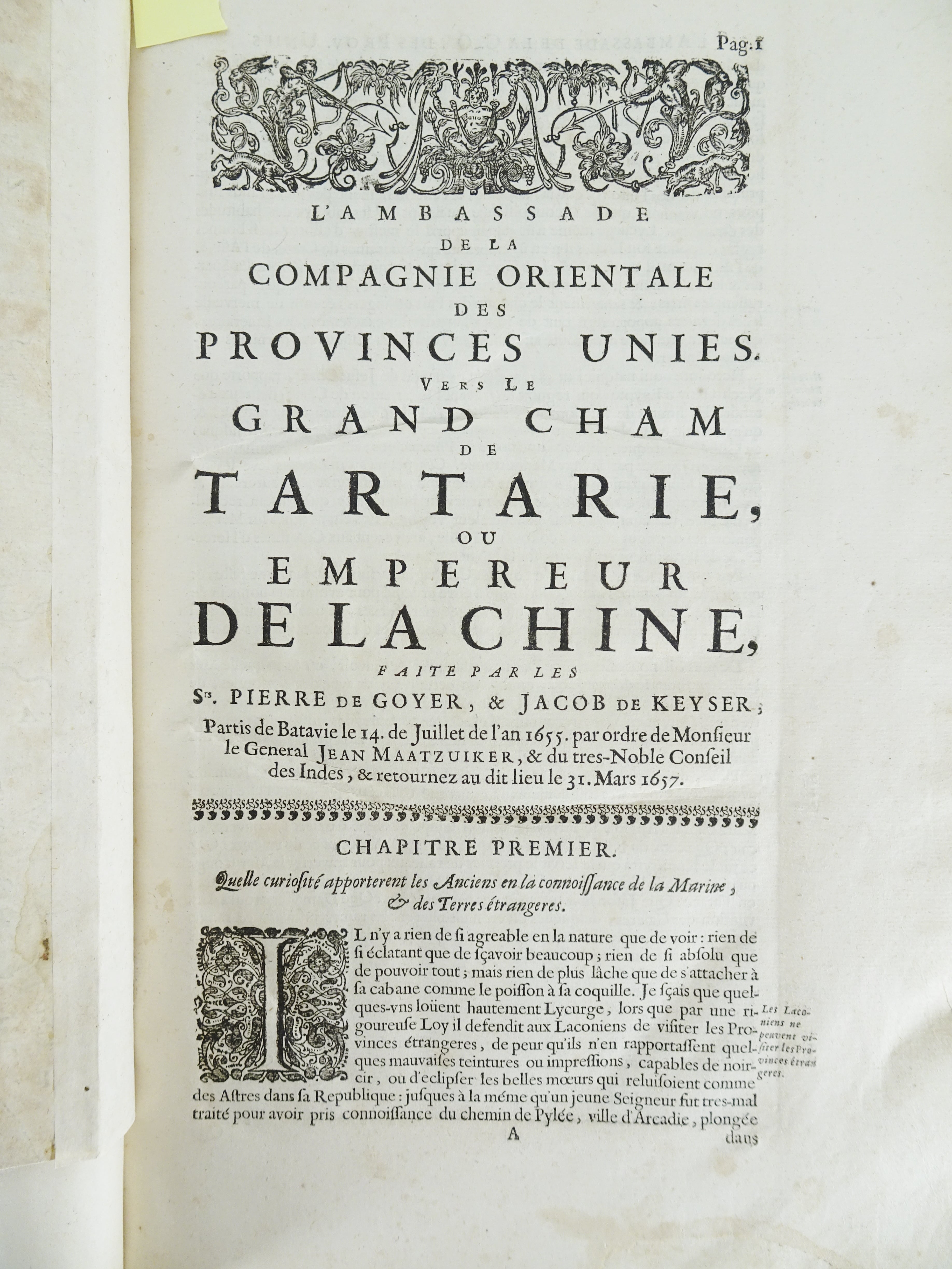 |Voyage| Nieuhoff Jean, "L'Ambassade de la Compagnie Orientale des Provinces Unies vers l'empereur d - Image 4 of 23