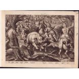 Stradanus, "Chasse aux éléphants", 1587