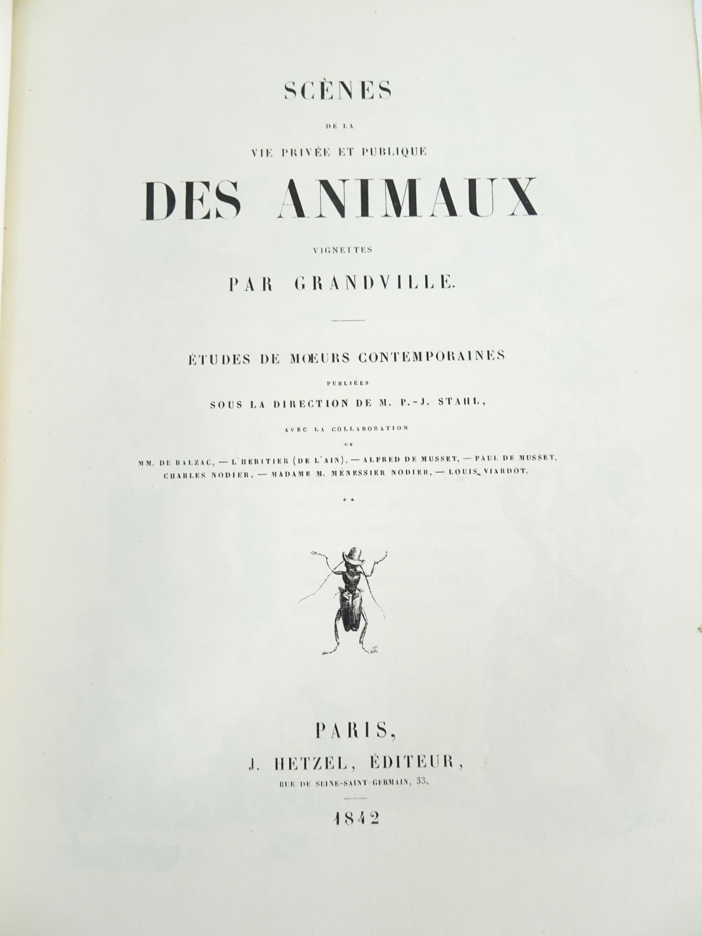 |Illustré| Grandville, "Scènes de la vie privée et publique des animaux", 1842 - Bild 2 aus 19