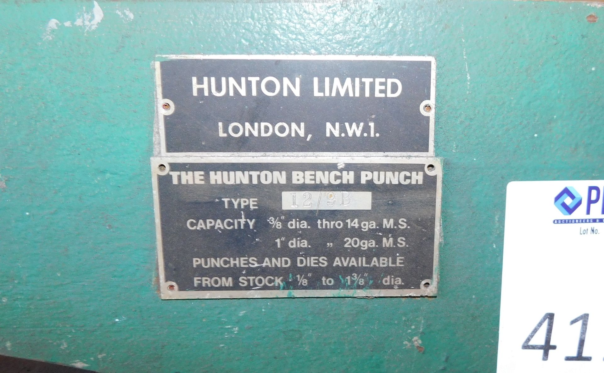 Hunton Type 12/9B Bench Punch (Location: Liverpool. Please Refer to General Notes) - Bild 3 aus 5