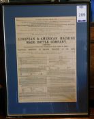 Framed Financial Times Poster, Dated 1888 (Location: Chipping Norton. Please Refer to General