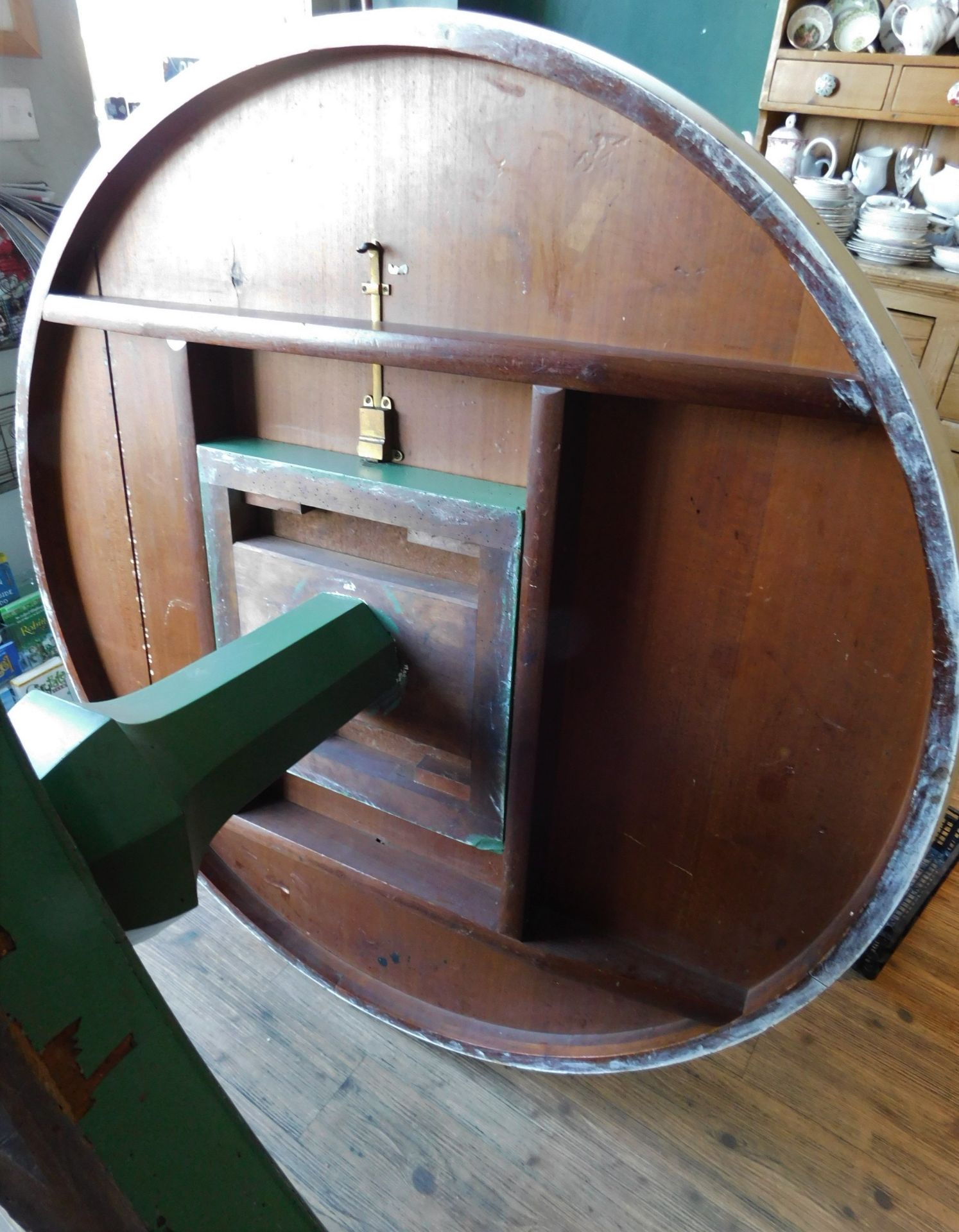 Regency Style Tilt Top Circular Dining Table on Rosewood Base, Octagonal Column & Later Mahogany - Image 3 of 5