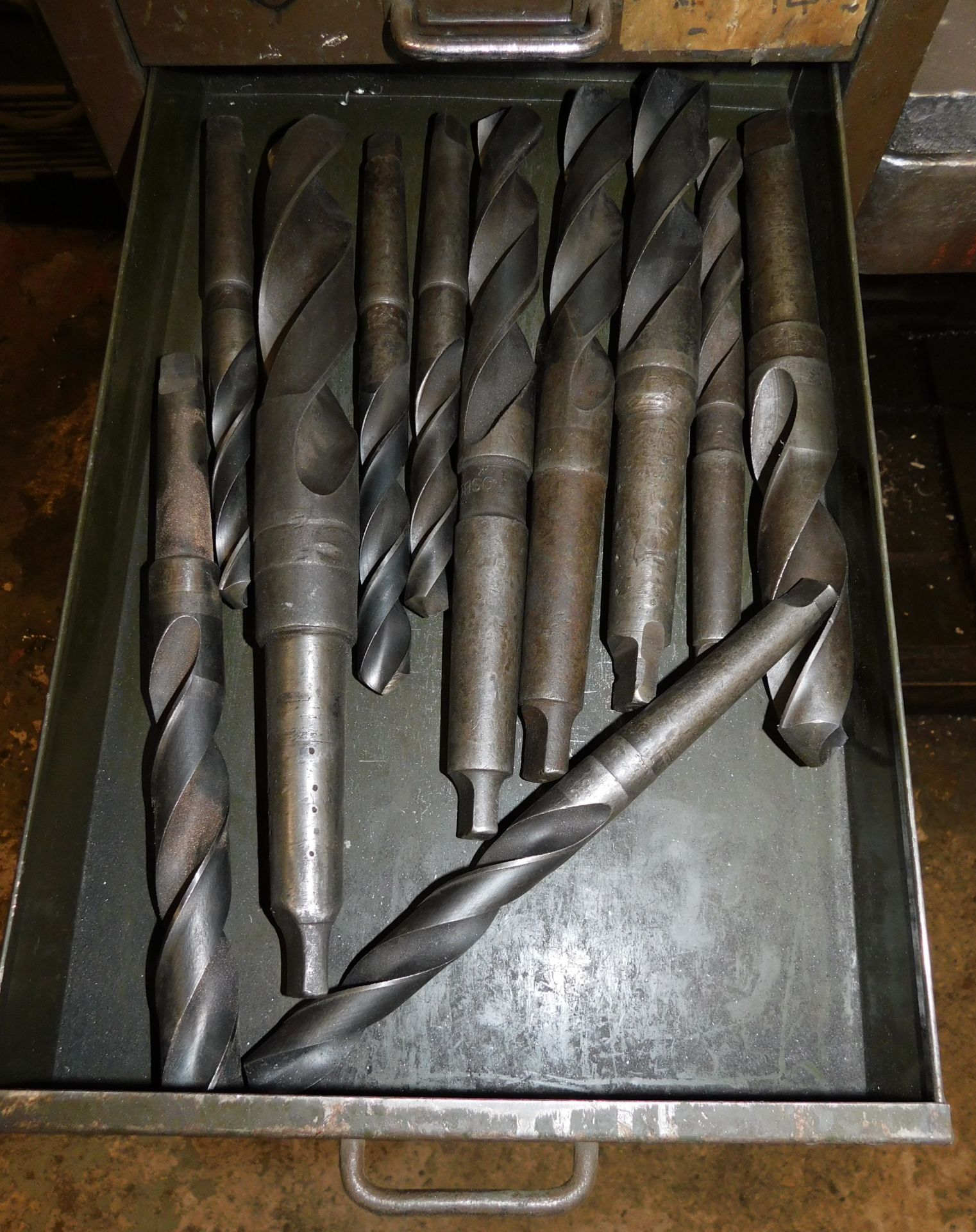 Progress No 3A Pillar Drill, Serial Number; 2348640 with Multi Draw Cabinet of Drill Bits etc. ( - Image 10 of 21