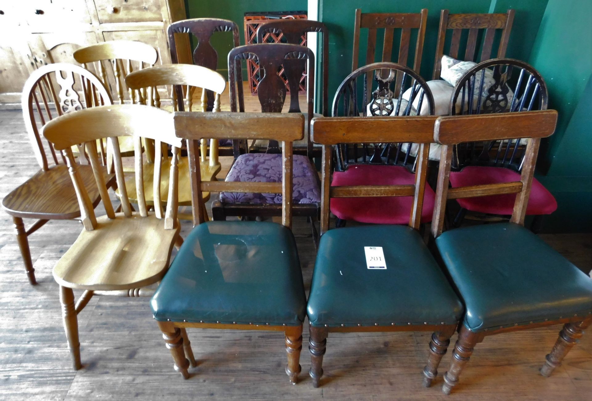 14 Various Oak & Pine Framed Dining Chairs, 1930’s Onwards (Location: Chipping Norton. Please