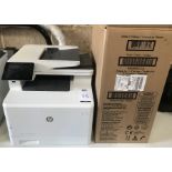 HP M477FDN Colour LaserJet Pro MFP Printer with HP CF404A 5505 Paper Tray (Location: Brentwood.