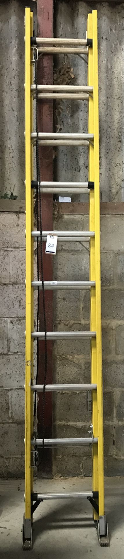 Werner 10-Tread Fibreglass Double Extension Ladder (Location: Brentwood. Please Refer to General