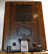 ''British'' 1930’s Style Valve Radio in Faux Mahogany Cabinet (Location: Chipping Norton. Please