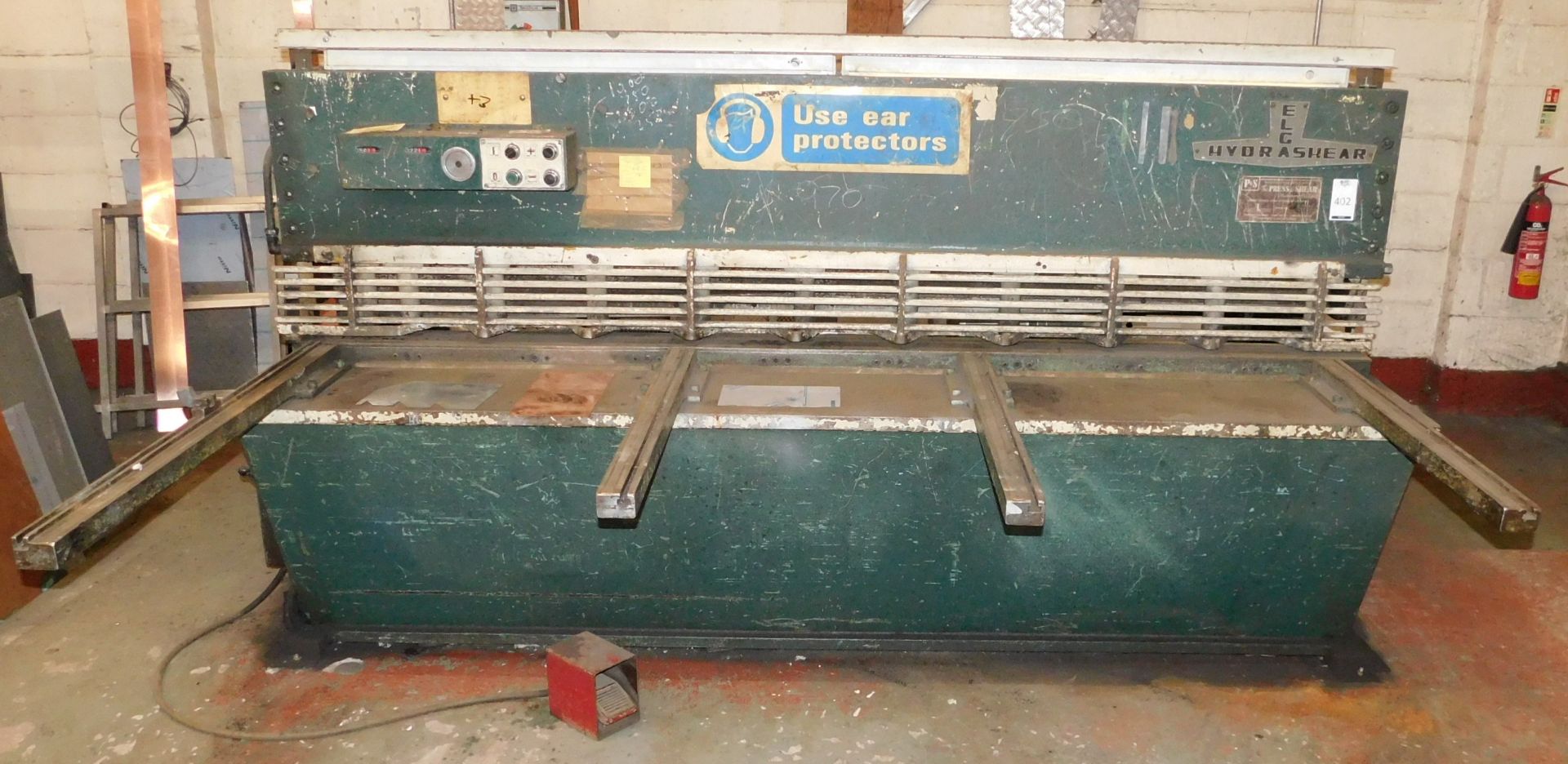 Elga Hydrashear Guillotine, Serial Number; 814M66525, Manufactured by The Press & Shear Machinery Co