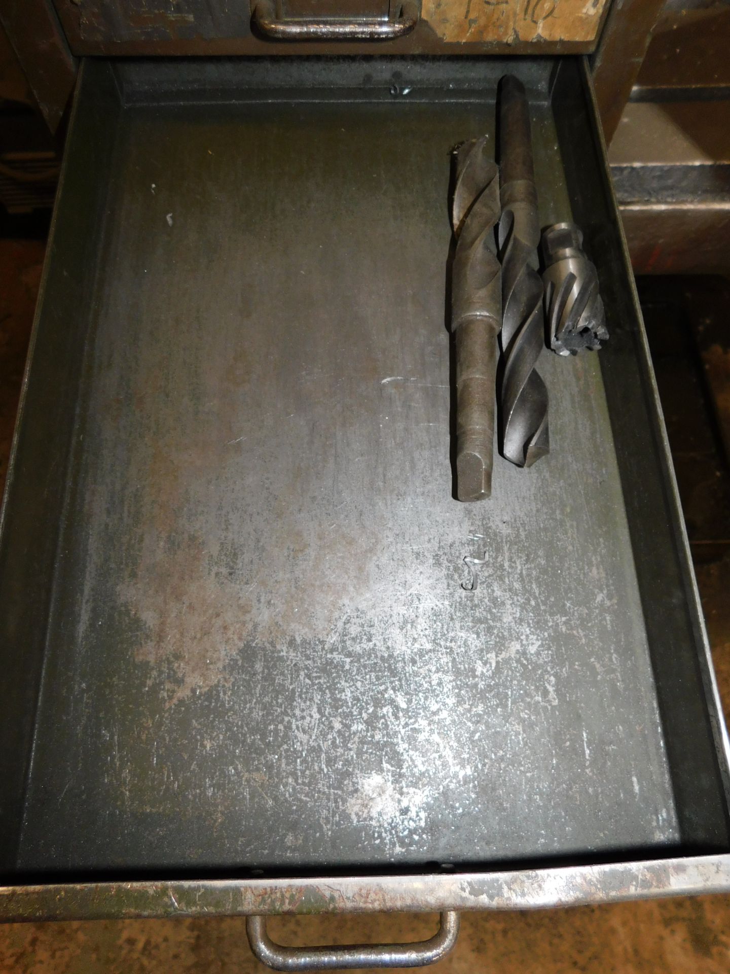 Progress No 3A Pillar Drill, Serial Number; 2348640 with Multi Draw Cabinet of Drill Bits etc. ( - Image 9 of 21