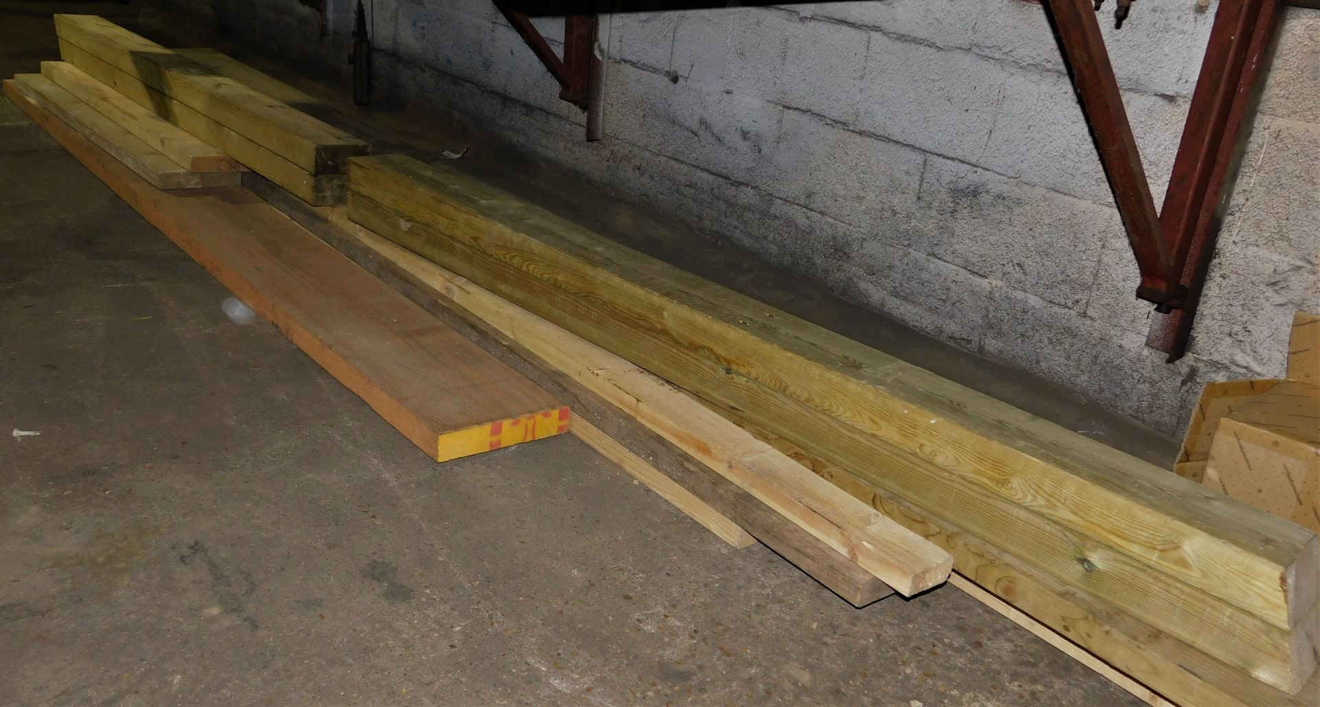 Mahogany Plank Together with a Quantity of Softwoods (Location: Finedon - Please Refer to General
