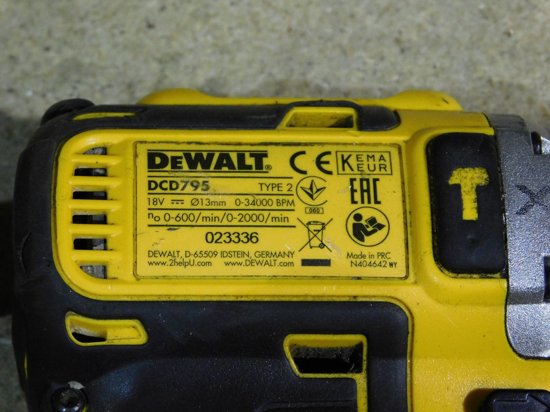 DeWalt DCD795 Type 2 Rechargeable Drill, DeWalt DCD 530 Hot Air Gun & DeWalt DCF809 Rechargeable - Image 2 of 4