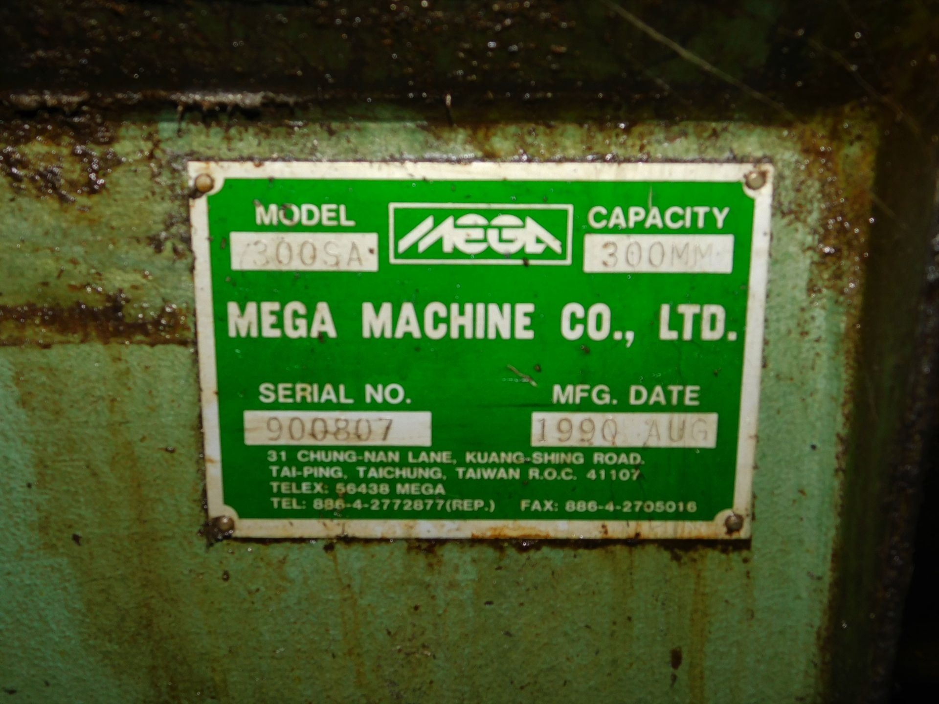 Mega Pro Saw Model BS300SA Semi-Automatic Horizontal Band Saw (1990), Serial Number 900807 ( - Bild 3 aus 4