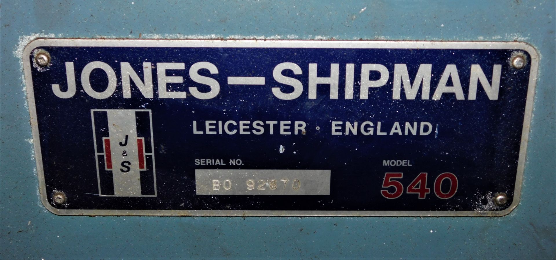 Jones-Shipman Model 540 Surface Grinder, Serial Number BO92670 (Collection After 12 Noon Monday 14th - Image 2 of 3