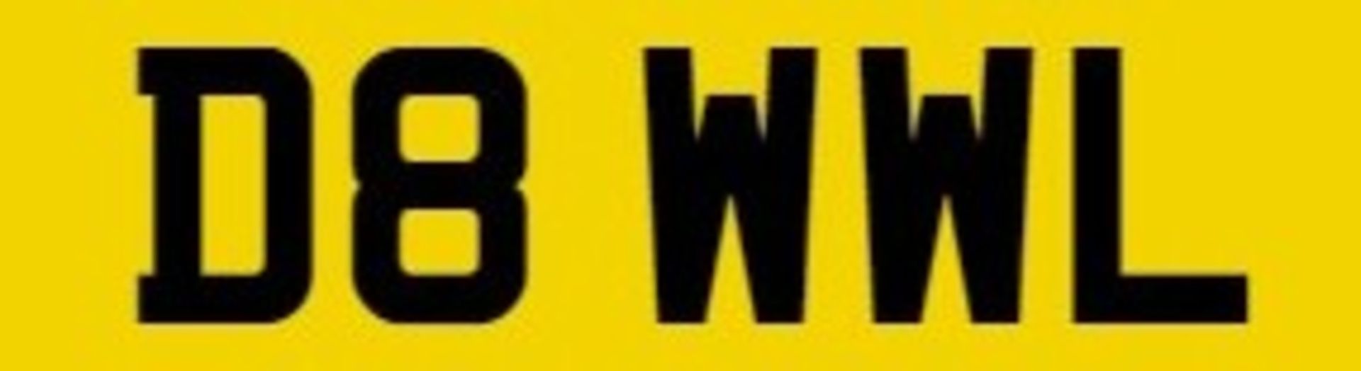 Cherished Registration Plate “D8 WWL” on Retention Certificate (Located Stockport – See General