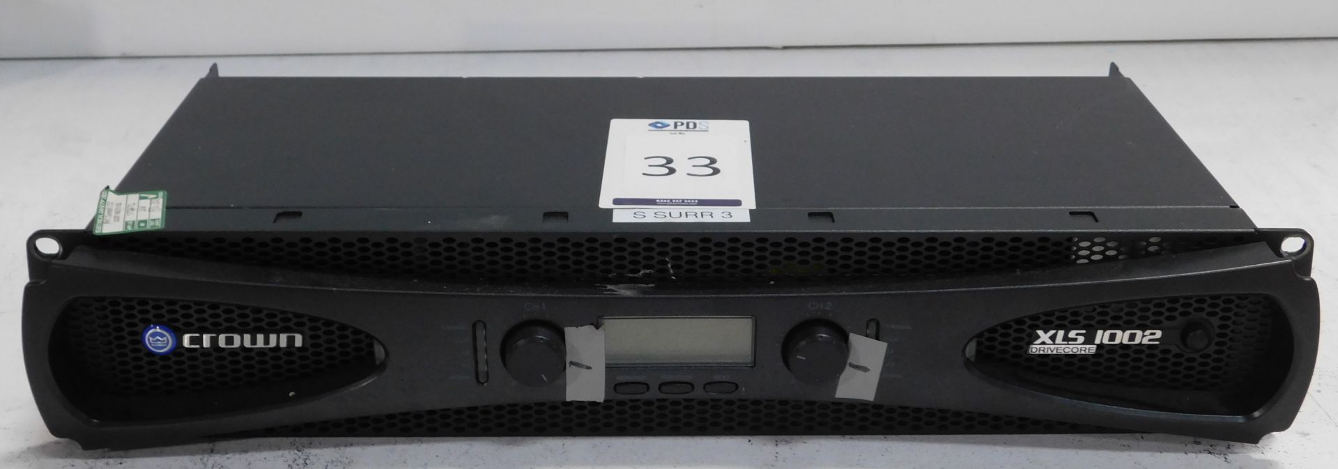 Crown XLS1002 Rack-Mount Power Amplifier (Location Brentwood. Please Refer to General Notes)