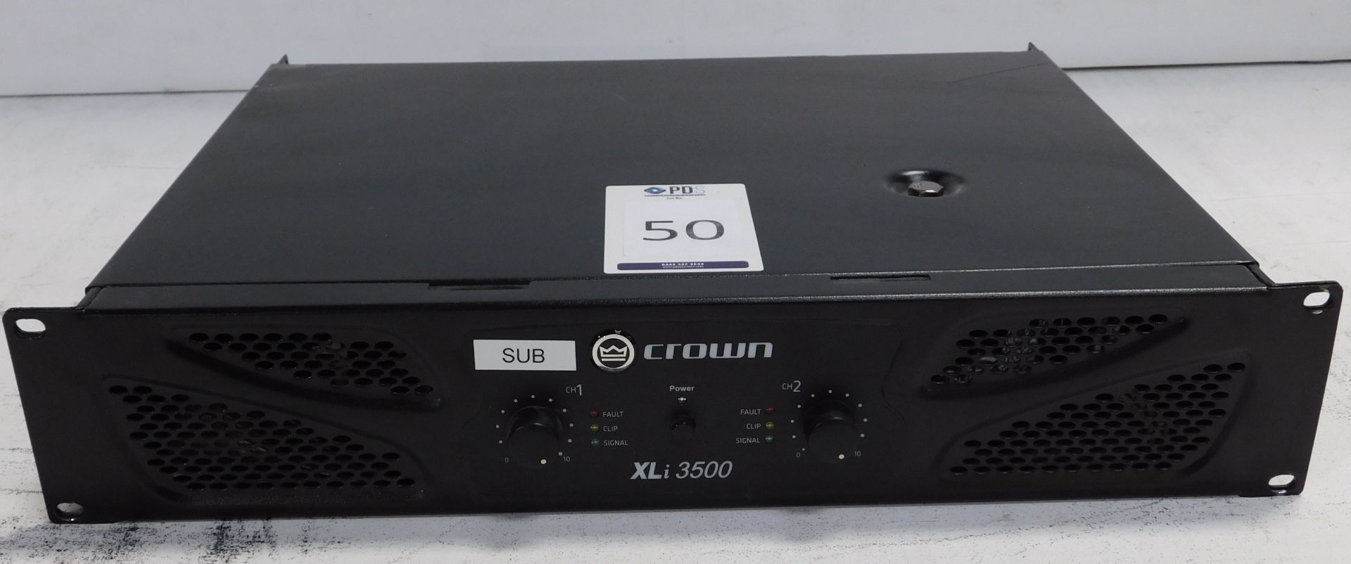 Crown Xli3500 Rack-Mount Power Amplifier (Location Brentwood. Please Refer to General Notes)