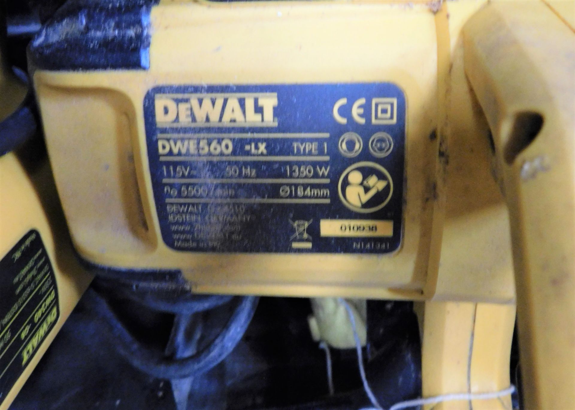 DeWalt DWE560LX 110v Circular Saw with DeWalt DW340 Hot Air Gun 240v (Location Brentwood. Please - Image 2 of 2