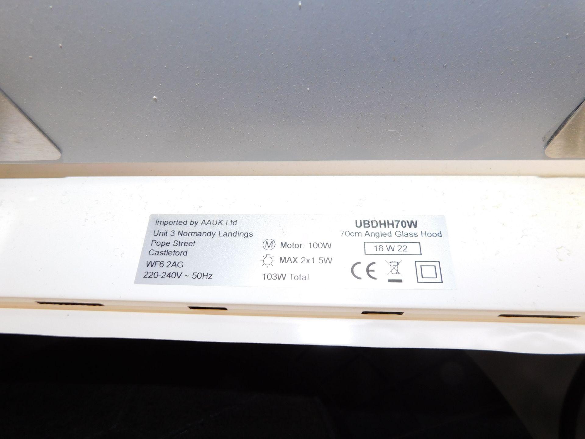 UBDHH70W Filter Hood (Ex-Display)  (Location Stockport. Please Refer to General Notes) - Image 2 of 2