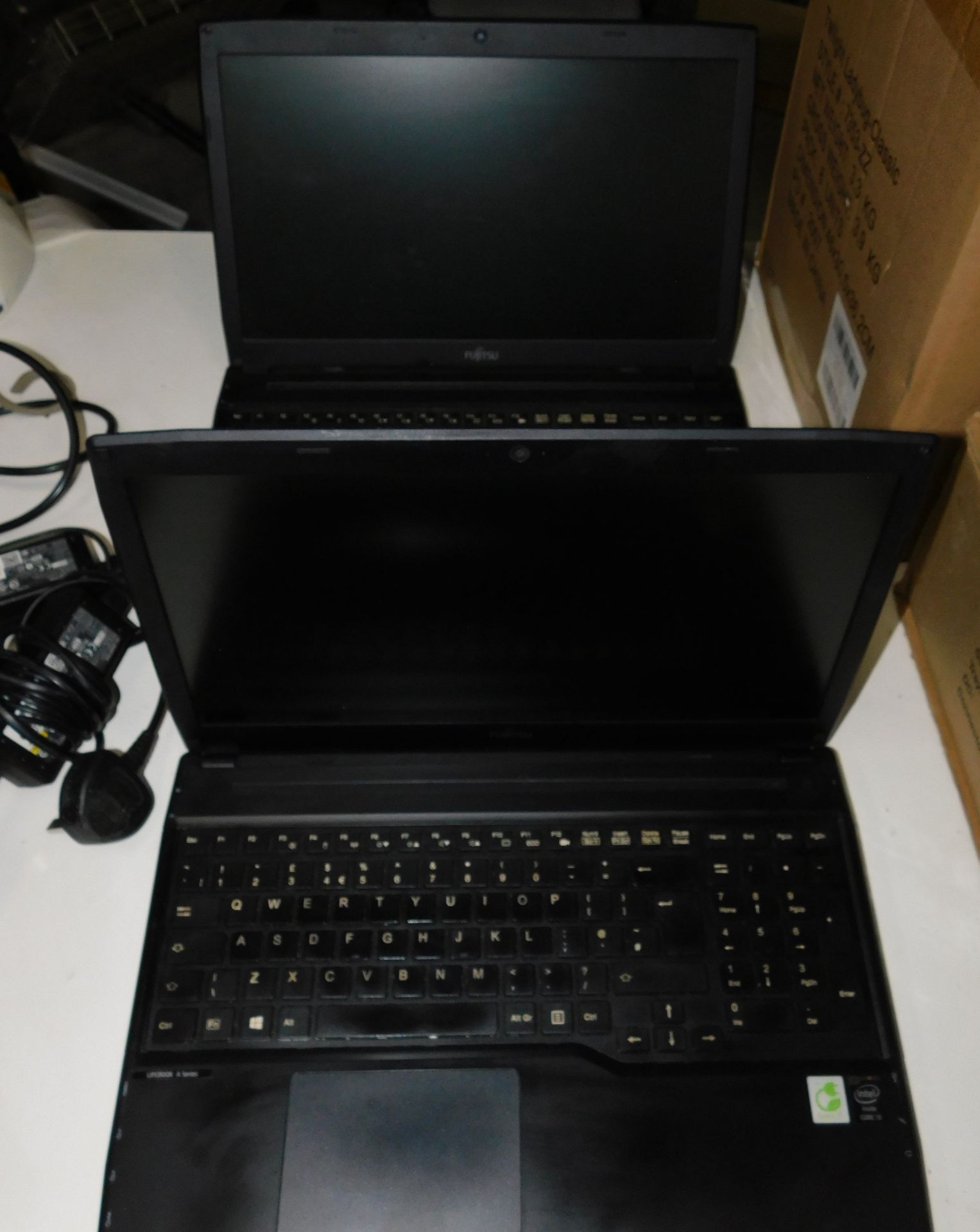 2 Fujitsu Intel Core i3 Laptops, with AC Adapters (No HDDs) (Location Brentwood. Please Refer to - Image 2 of 2