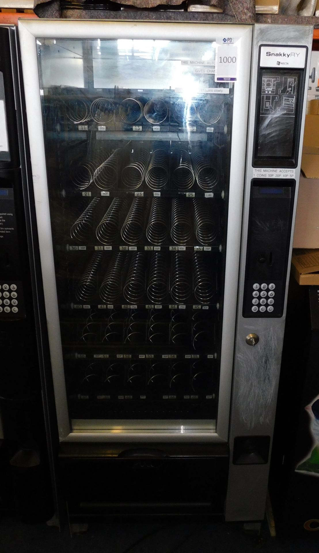 Necta Snakky RY Vending Machine (Location Stockport. Please Refer to General Notes)