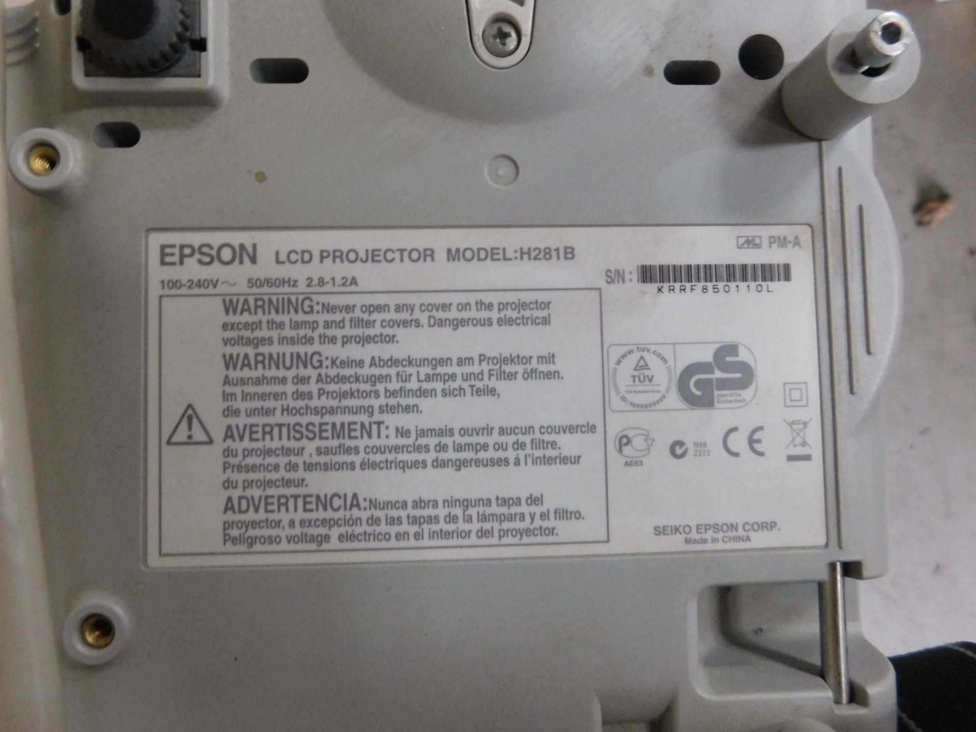 Epson EMP-400W 3LCD Projector with Stand & Remote (Location Brentwood. Please Refer to General - Image 3 of 4