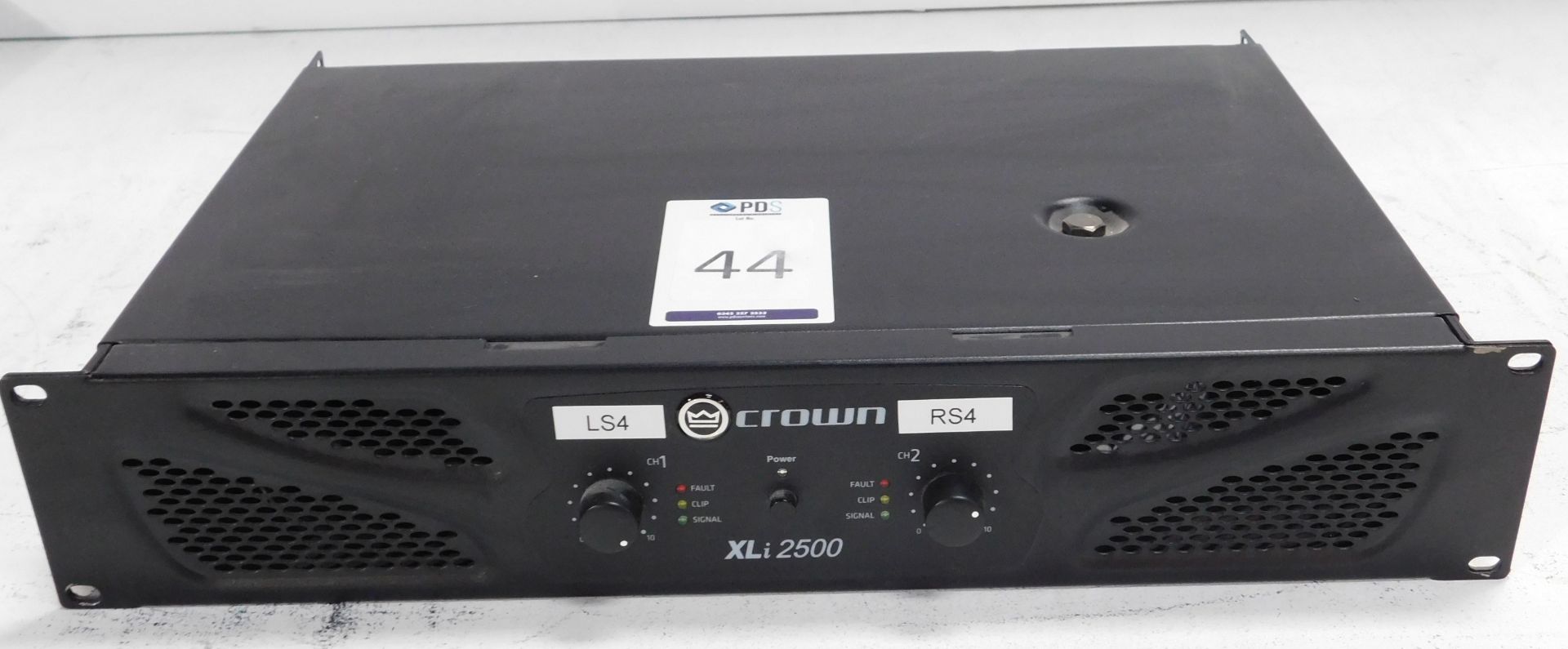 Crown XLi2500 Rack-Mount Power Amplifier (Location Brentwood. Please Refer to General Notes)
