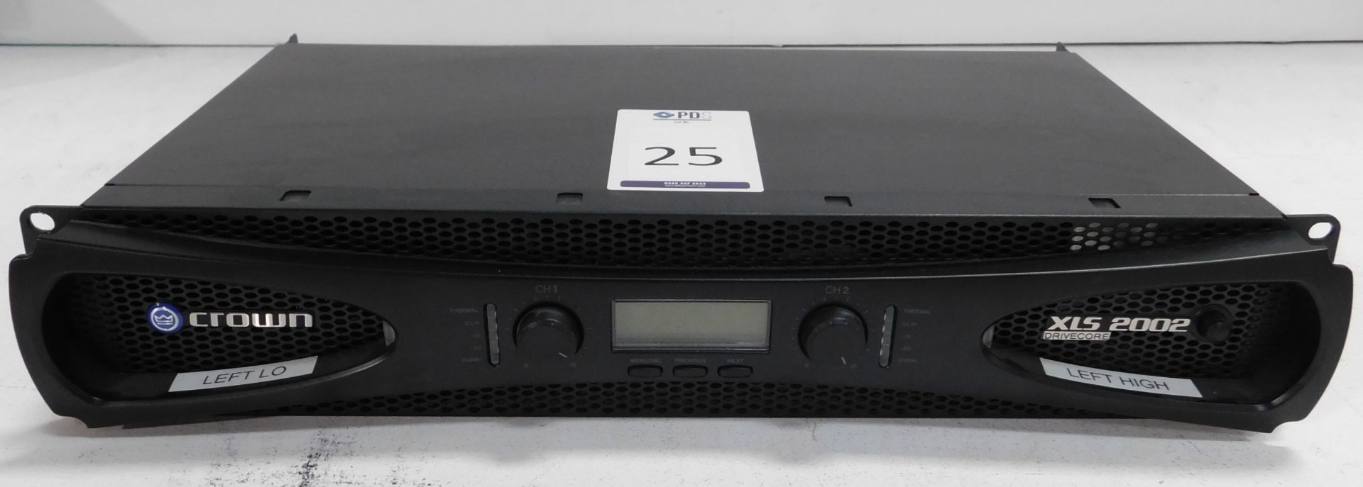 Crown XLS2002 Rack-Mount Power Amplifier (Location Brentwood. Please Refer to General Notes)