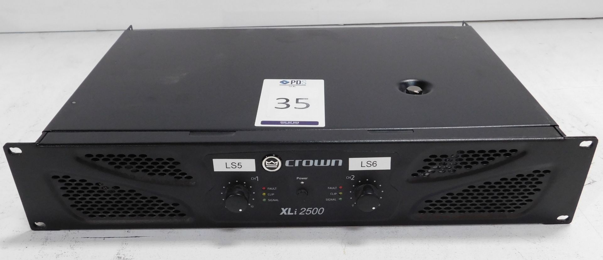 Crown XLi2500 Rack-Mount Power Amplifier (Location Brentwood. Please Refer to General Notes)