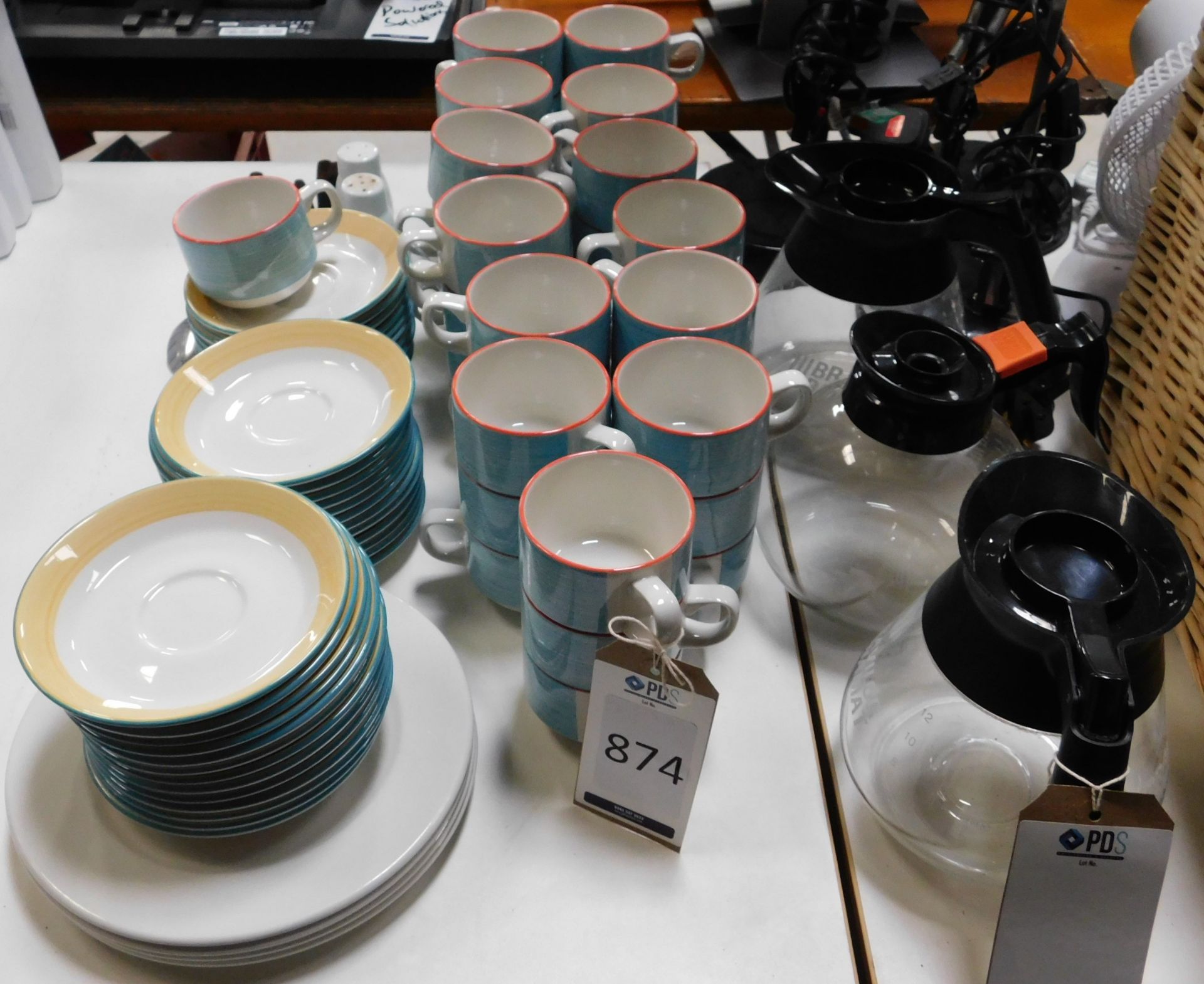 Quantity of Steelite International Crockery, with 3 Bravilor Coffee Jugs (Location Brentwood. Please